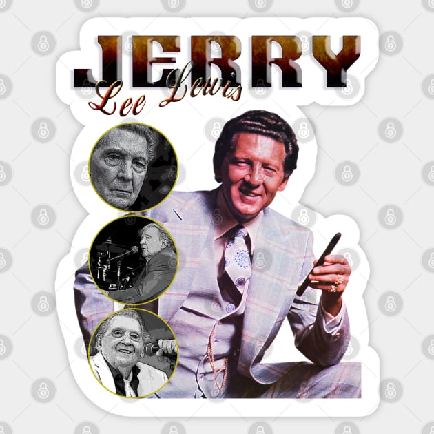 Jerry Lee Lewis Sticker by artcuan